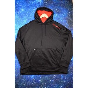 Snap-on Hoodie Mens XL Black Red Pullover Sweatshirt Mechanic Tool Logo Workwear